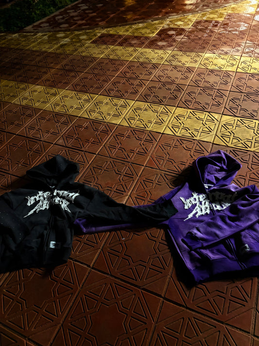 INTERNAL AFFAIR Hoodies - Black & Purple