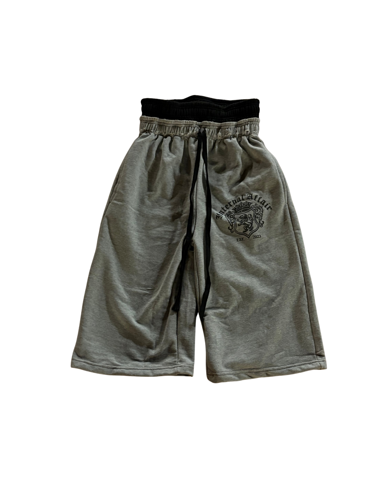 INTERNAL AFFAIR Yang Double Waisted 3/4 Shorts - Grey