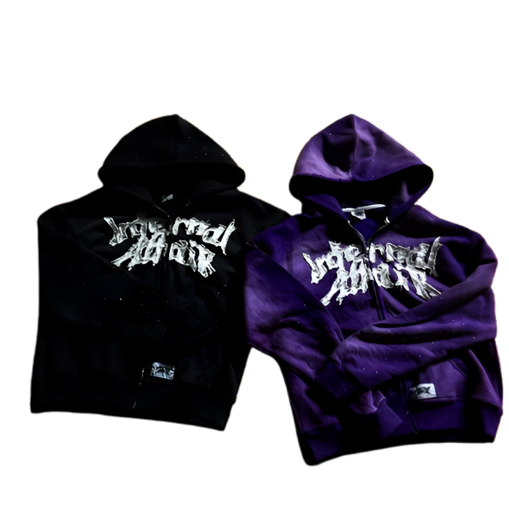 INTERNAL AFFAIR Hoodies - Black & Purple